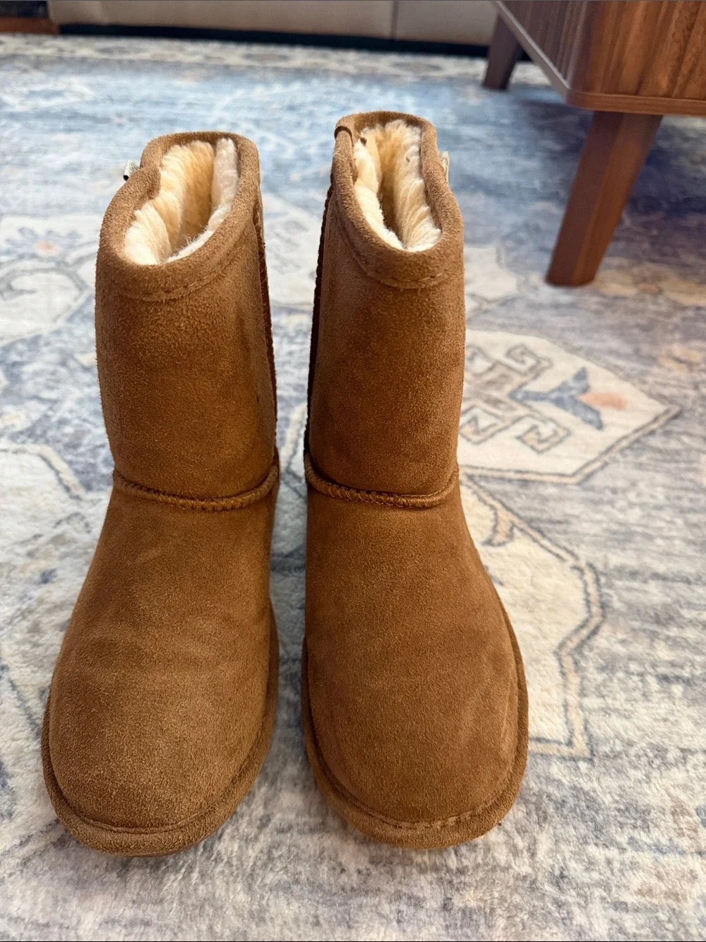BearPaw Women's Chestnut Suede Shearling Boots